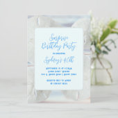 Geburtstagsparty Sand Dollars Einladung (Stehend Vorderseite)