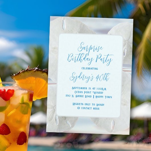 Geburtstagsparty Sand Dollars Einladung