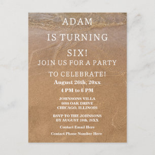 Geburtstagsparty Sandy Beach Custom Age Postkarte