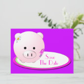 Geburtstagsparty Save The Date (Stehend Vorderseite)