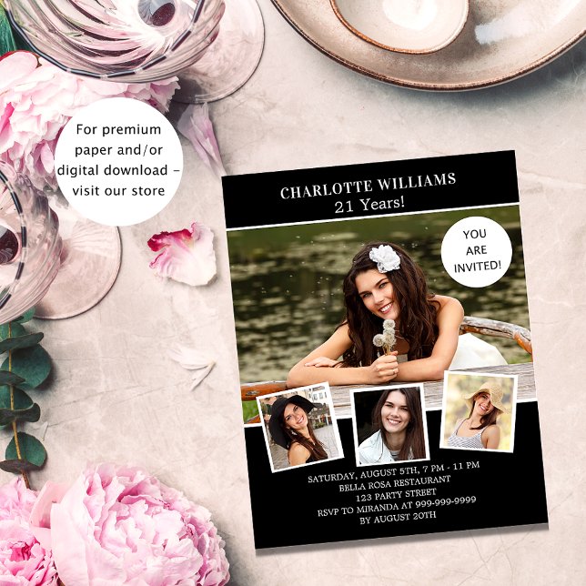 Geburtstagsparty Schwarz-weißes Foto (Von Creator hochgeladen)