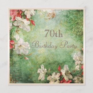 Geburtstagsparty Shabby Chic Hibiskus Blume Einladung