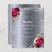 Geburtstagsparty Silber Blumenladen (Vorne/Hinten)