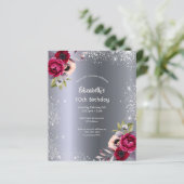 Geburtstagsparty Silber Blumenladen (Stehend Vorderseite)