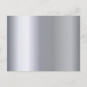 Geburtstagsparty Silber Glitzer Einladung Postkarte (Rückseite)
