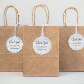 Geburtstagsparty Silberblauer Glitzer Danke Runder Aufkleber