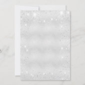 Geburtstagsparty Silberröschen Rosa Glitzer Einladung (Rückseite)