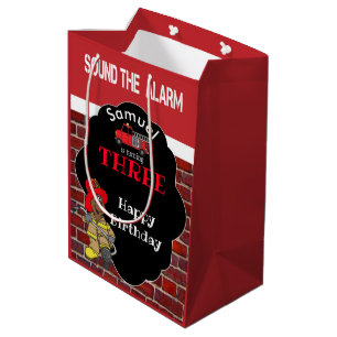 Geburtstagsparty - Sound the Alarm - Fireman Mittlere Geschenktüte