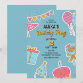 Geburtstagsparty-Spaß Einladung (Vorne/Hinten)