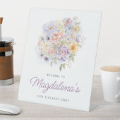 Geburtstagsparty Spring Blume Bouquet Willkommen Sockelschild (In Situ)