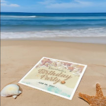 Geburtstagsparty Summer Beach Starfish Muscheln