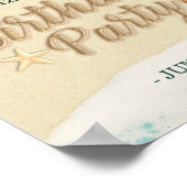 Geburtstagsparty Summer Beach Starfish Willkommen Poster (Ecke)