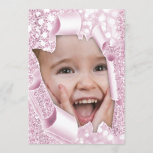 Geburtstagsparty Sweet 5. 5. 10. 15. Glitzer Einladung