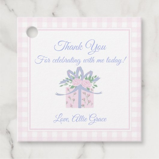 Geburtstagsparty - Tag ist ein Geschenk Geschenkanhänger (Vorderseite)