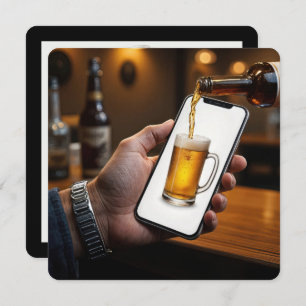 Geburtstagsparty Tasse Bier Einladung