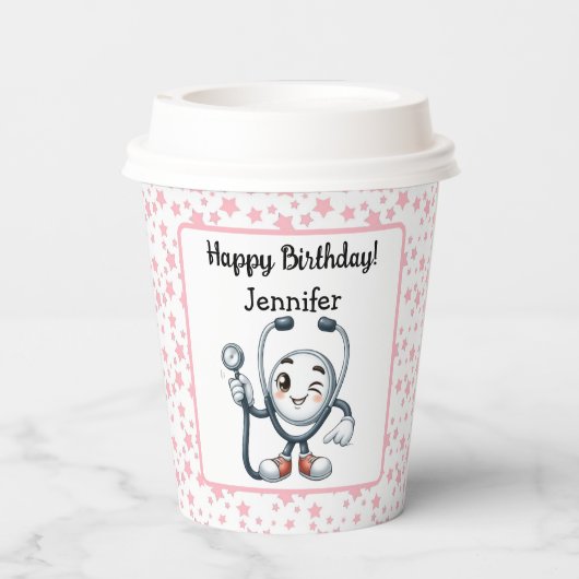 Geburtstagsparty-Tasse Pappbecher (Rückseite)