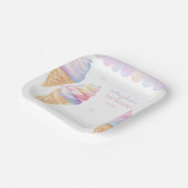 Geburtstagsparty Teller mit süßem Eis. (Gewinkelt)