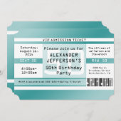 Geburtstagsparty Ticket Gestaltete Einladungen (Vorne/Hinten)
