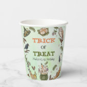 Geburtstagsparty Trick oder Treat Halloween Pappbecher (Rückseite)