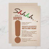 Geburtstagsparty typografische Einladungen (Vorne/Hinten)