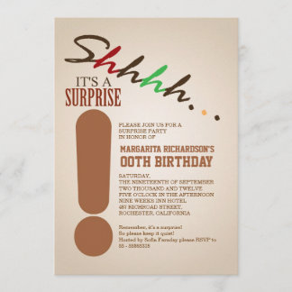 Geburtstagsparty typografische Einladungen