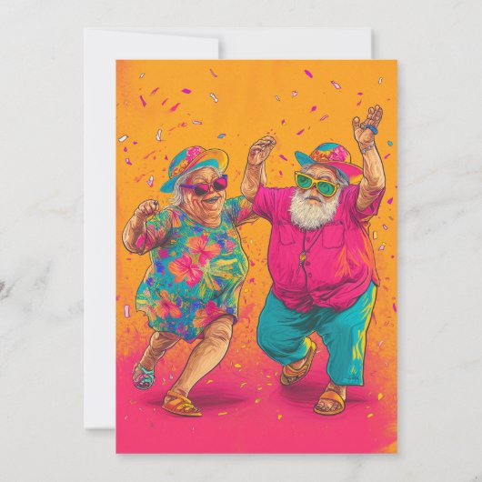 Geburtstagsparty und Großeltern Einladung (Rückseite)