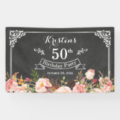 Geburtstagsparty - Vintages Chalkboard Rustikal Banner (Horizontal)