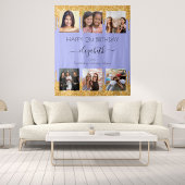 Geburtstagsparty violett Foto beste Freunde Wandteppich