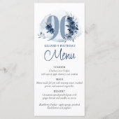 Geburtstagsparty Vollständig bearbeitbares Flachme Menükarte (Vorderseite)