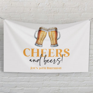 Geburtstagsparty von Cheers and Beers Glass Banner