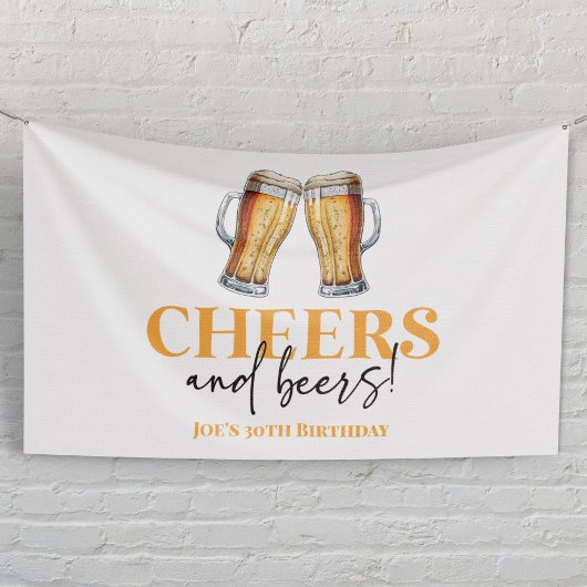 Geburtstagsparty von Cheers and Beers Glass Banner