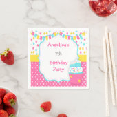 Geburtstagsparty von Cupcake und Sprinkles Serviette (Beispiel)