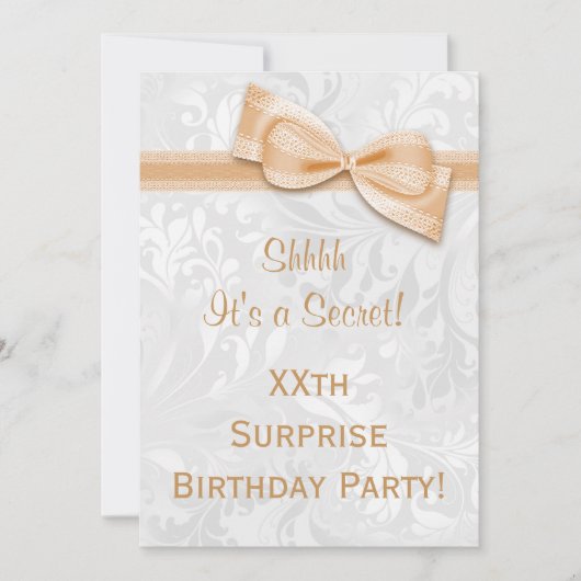 Geburtstagsparty von Damask und Bow Einladung (Vorderseite)