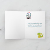 Geburtstagsparty von Dragon und Castle Karte (Innenseite)