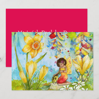 Geburtstagsparty von Fairy Art Wassercolor Einladung