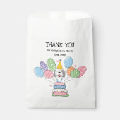 Geburtstagsparty von Grau & Weiß Sheepadoodle Geschenktütchen (Vorderseite)