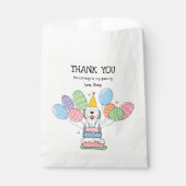Geburtstagsparty von Grau & Weiß Sheepadoodle Geschenktütchen (Vorderseite)