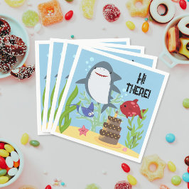 Geburtstagsparty von Hai und Freunden Serviette