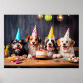 Geburtstagsparty von Hunden Poster (Vorne)