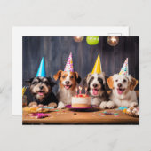 Geburtstagsparty von Hunden Postkarte (Vorne/Hinten)