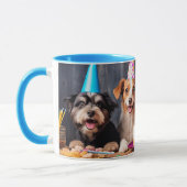 Geburtstagsparty von Hunden Tasse (Links)