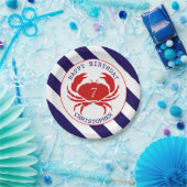 Geburtstagsparty von Nautic Crab Pappteller (Party)