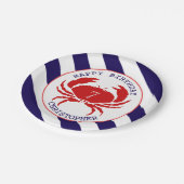 Geburtstagsparty von Nautic Crab Pappteller (Schrägansicht)