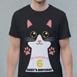 Geburtstagsparty von niedlich Kitty Cat Parent T-Shirt