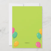 Geburtstagsparty von Party Einladung (Rückseite)