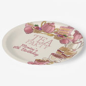 Geburtstagsparty von Pink Tee Pappteller (Schrägansicht)