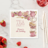 Geburtstagsparty von Pink Tee Serviette (Beispiel)