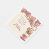 Geburtstagsparty von Pink Tee Serviette (Ecke)