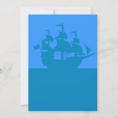 Geburtstagsparty von Piraten und Schatztruhe Einladung (Rückseite)