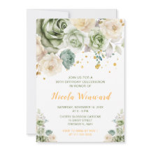Geburtstagsparty von Sage Green und Creme Floral